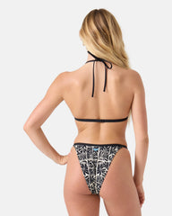 Geo Flower Fixed Triangle Bikini Top