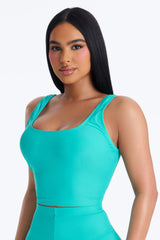 Maui Mix And Match Tank Shirt Bikini Top - Mint