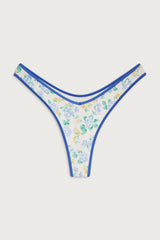 Brittany Shine Micro Bikini Bottom - Coastal Floral