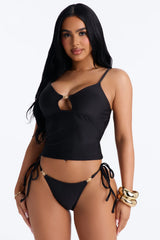 Kendall 2 Piece Tankini Set - Black