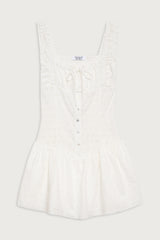 Christa Eyelet Mini Dress - Angel's Wing
