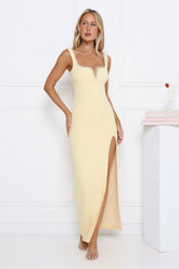 Exotic Soirée Maxi Dress Yellow