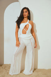 Grecian Sea Breeze Cover Up Pants - White