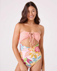 Hot Tropcs Peek A Boo Moderate One Piece Swimsuit