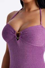 Sea You Soon 1 Piece Swimsuit - Purple