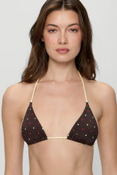Nick Reversible Shine Bikini Top - Honey Bug