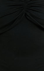 Rani Mini Dress - Off Shoulder Long Sleeve Bodycon Dress in Black