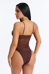 Just Can't Stop 1 Piece Swimsuit - Brown/combo