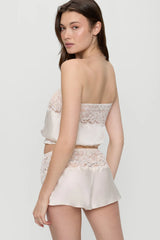 Rosie Silk Mini Shorts - Heaven