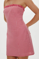 Poppy Strapless Cotton Mini Dress - Picnic Basket