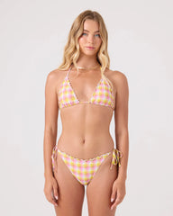 Check Me Out Tie Side Cheeky With Ruffle Edge Bikini Bottom