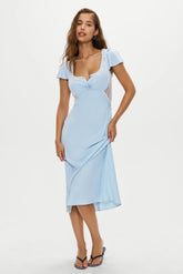 Delicate Lace Midi Dress - Angel's Breath
