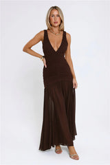 Flirt And Fling Maxi Dress Brown