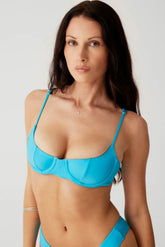 Cola Underwire Bikini Top - Morning Blue