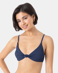 Rib Roxy Love Knot Bralette Bikini Top