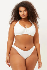 Bernie Halter Scoop Bikini Top - White