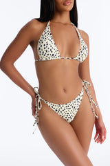 Tropic Like It's Hot Sheer Top Leopard 3 Piece Bikini Set - White/combo