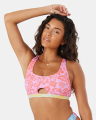 Tapestry Patchwork Convertible Bralette Bikini Top
