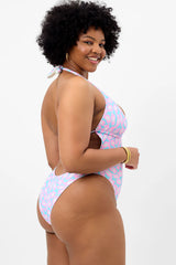 Paris Terry Halter One Piece Swimsuit - Daisy Dream