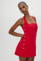 West Cotton Wrap Mini Dress - Barn Dance