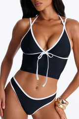 Can't Stop Thinking About You 2pc Tankini - Black