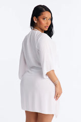 Paradise Living Cover Up Kimono Dress - White