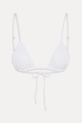Elena Micro Triangle Bikini Top - Optic White