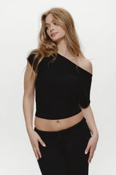 Montecito Boat Neck Knit Shirt - Black