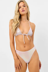 Phillipa Iridescent Micro Triangle Bikini Top - Gilded Angel
