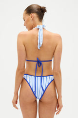 Diana Halter Bikini Top - Seaside Stripe