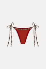 Mackenzie Ruffle Cheeky Bikini Bottom - Valentine