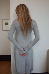Jewel Lightweight Knit Midi Cardigan - Heather Grey