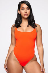 Easy Peasy Tank Swimsuit - Neon Orange