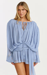 Lioness - Elements Mini Dress - In Slate Blue