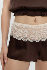 Rosie Silk Mini Shorts - Gift Wrap