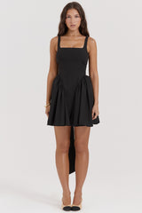black bow mini dress