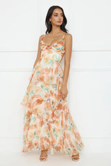 Starflower Breeze Maxi Dress Orange