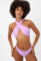 Dorothy Plissé Halter One Piece Swimsuit - Wisteria