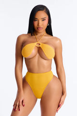 Sandcastles & Sea Crochet 3 Piece Bikini Skirt Set - Orange