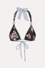 Kealy Reversible Shine Bikini Top - Bouquet