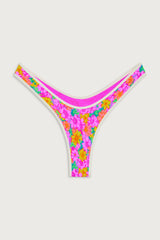 Full Moon Floral Micro Bikini Bottom - Daisy Pond