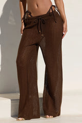 Abby Swim Cover Up Pants - Chocolate