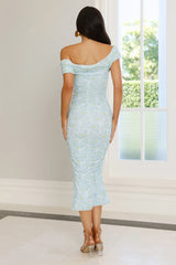 Love Lullabies Mesh Midi Dress Blue