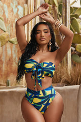 Ivy Bandeau 2 Piece Bikini - Navy/combo