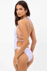 Paris Terry Halter One Piece Swimsuit - Daisy Dream