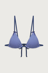 Lumia Triangle Bralette Bikini Top - Sailor Gingham