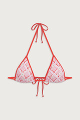 Nick Triangle Floral Bikini Top - Red Rover