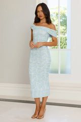 Love Lullabies Mesh Midi Dress Blue
