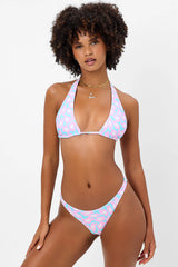 Harlow Terry Halter Bikini Top - Daisy Dream