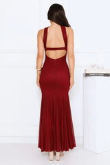 Your Delight Lace Maxi Dress Burgundy